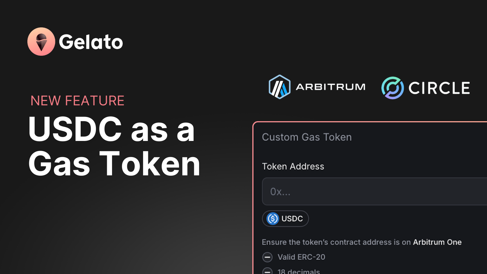 USDC as a Gas Token is live on Gelato Arbitrum Orbit Chains!