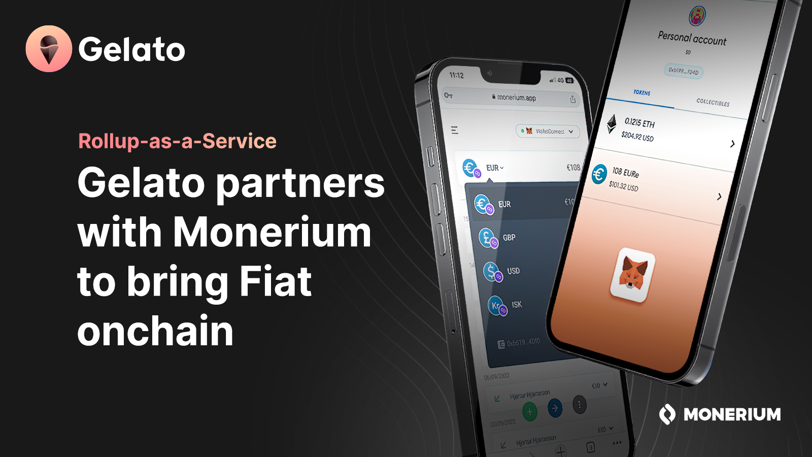 Gelato partners with Monerium to bring native EURe stablecoin to L2s