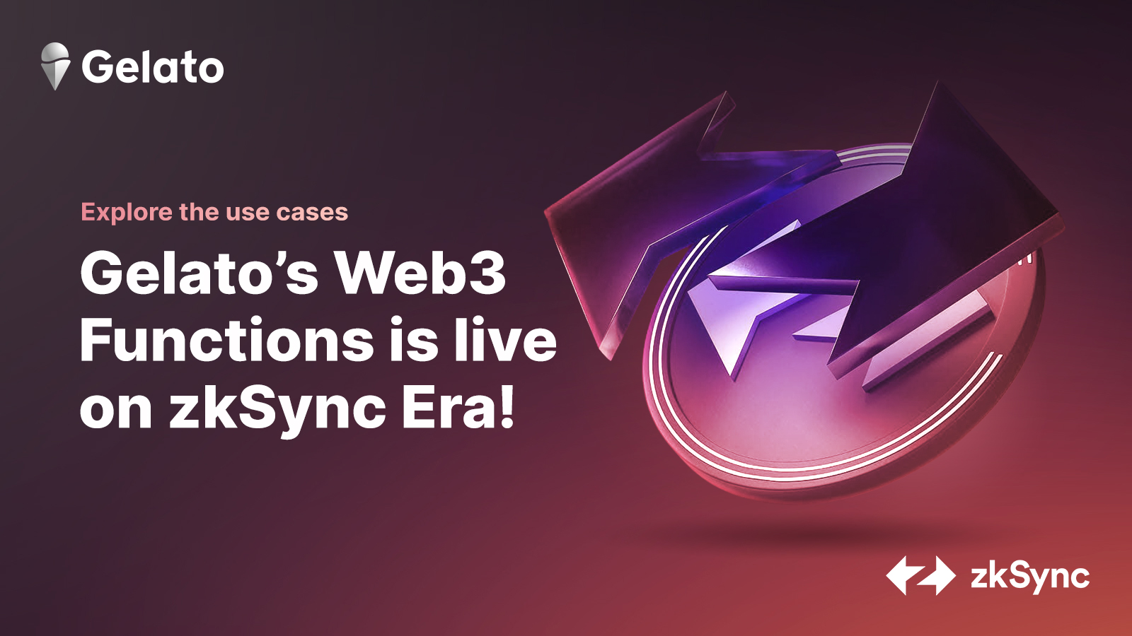 Gelato's Web3 Functions is live on zkSync Era!